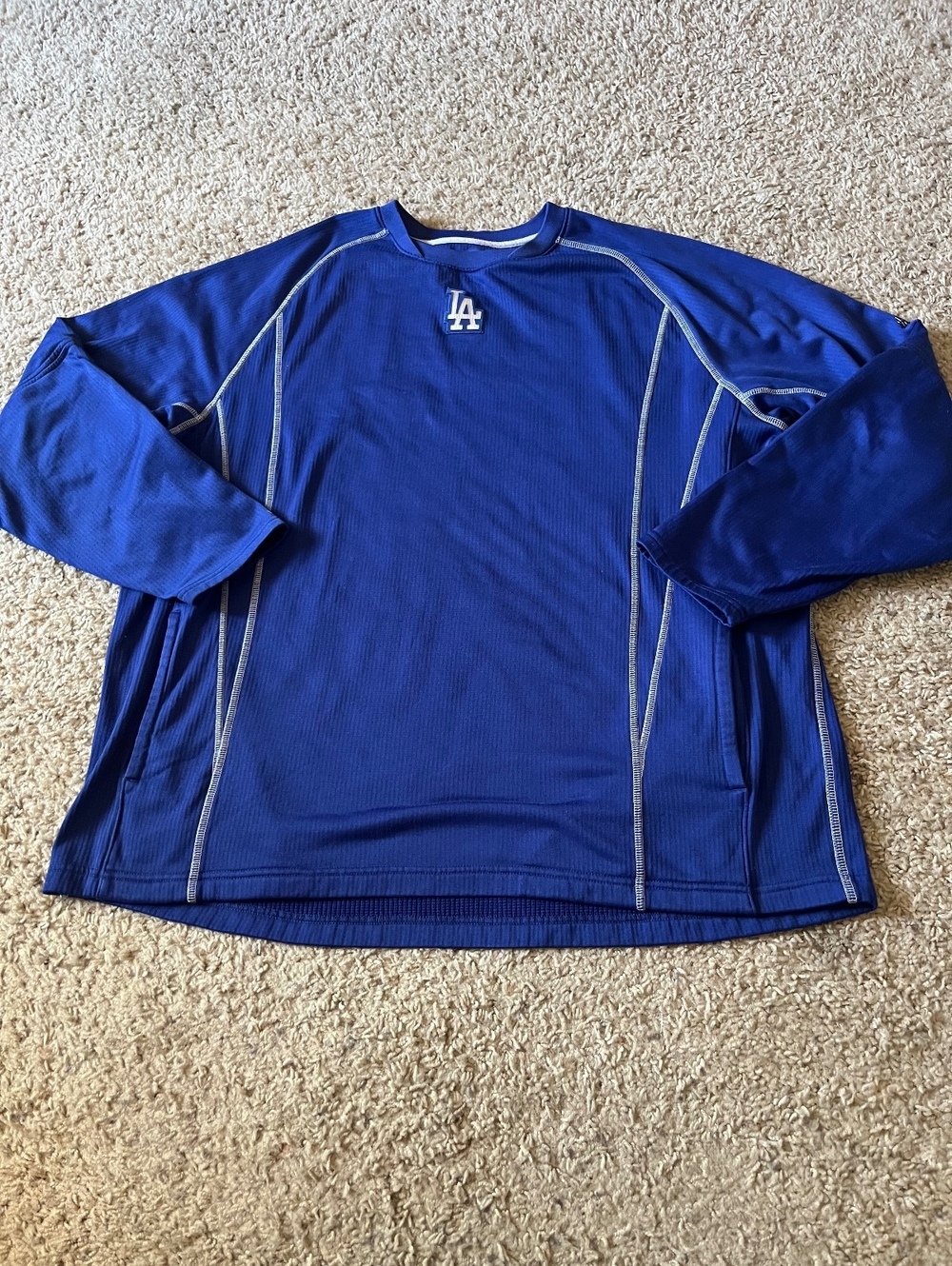Los Angeles Dodgers Majestic Blue Long Sleeve Performance Pullover XL